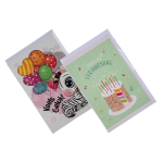 Afrikaans Birthday Greeting Card & Envelope - Girl